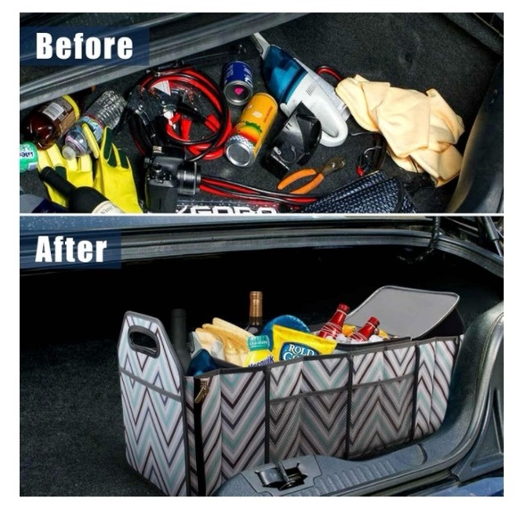 InnoStage - Trunk Organizer with Removable Cooler Bag in Chevron Print - Picture 3 of 15